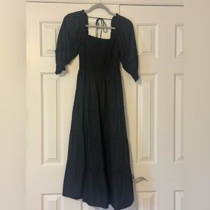 Hill House Black Gathered Dress